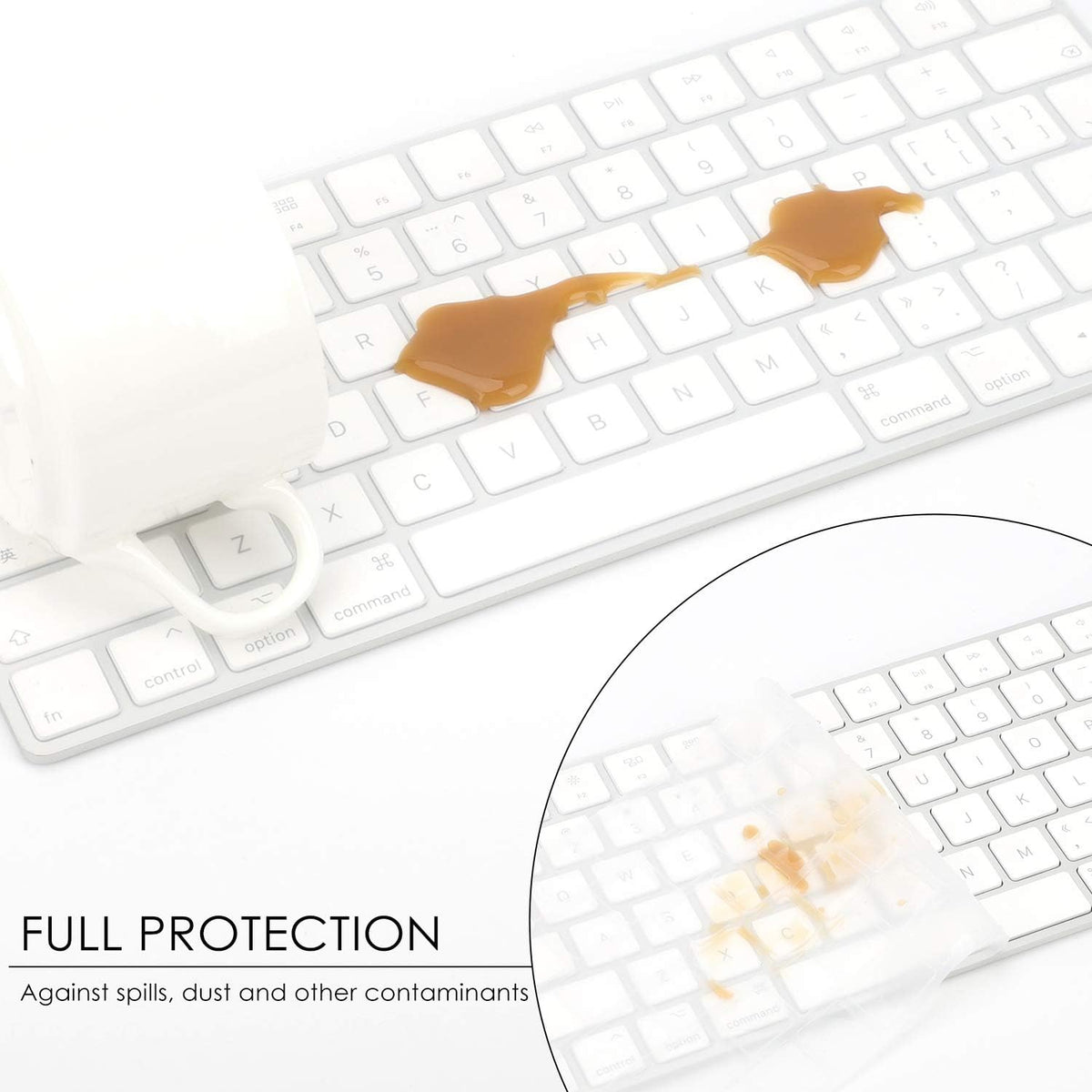 Allinside Transparent Cover for Apple Magic Keyboard (MLA22LL/A) with US Layout