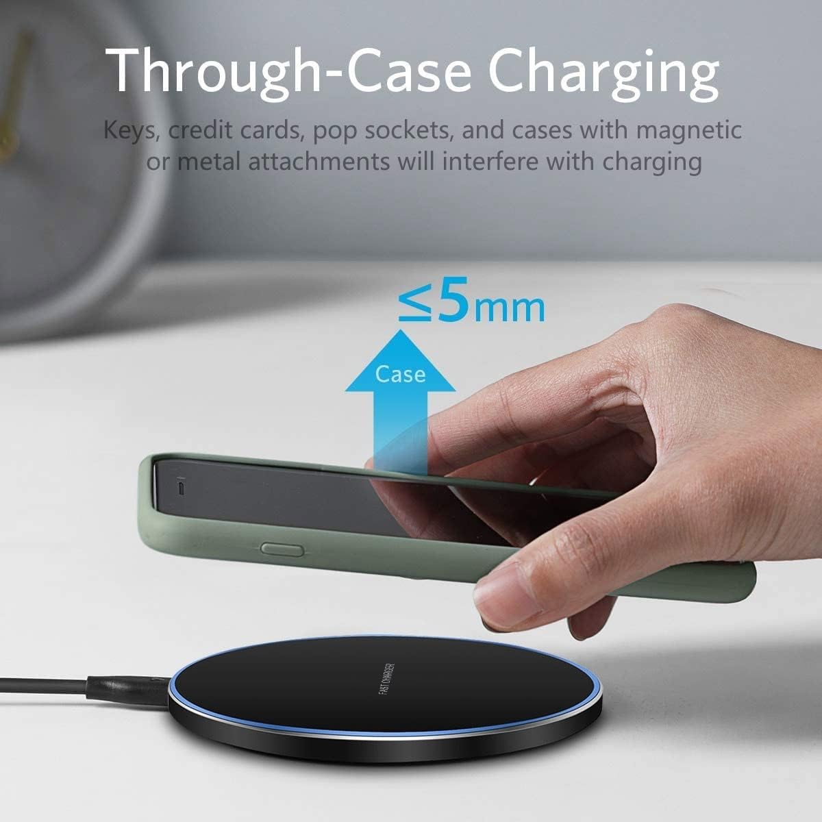 20W Fast Wireless Charger Pad,Wireless Phone Charging Station Compatible with iPhone 16 Pro/16/15/14/13/12/11/SE/X/AirPods,15W Fast Charge for Samsung Galaxy S24/S23/S22/S21/Note/Buds,Pixel,LG