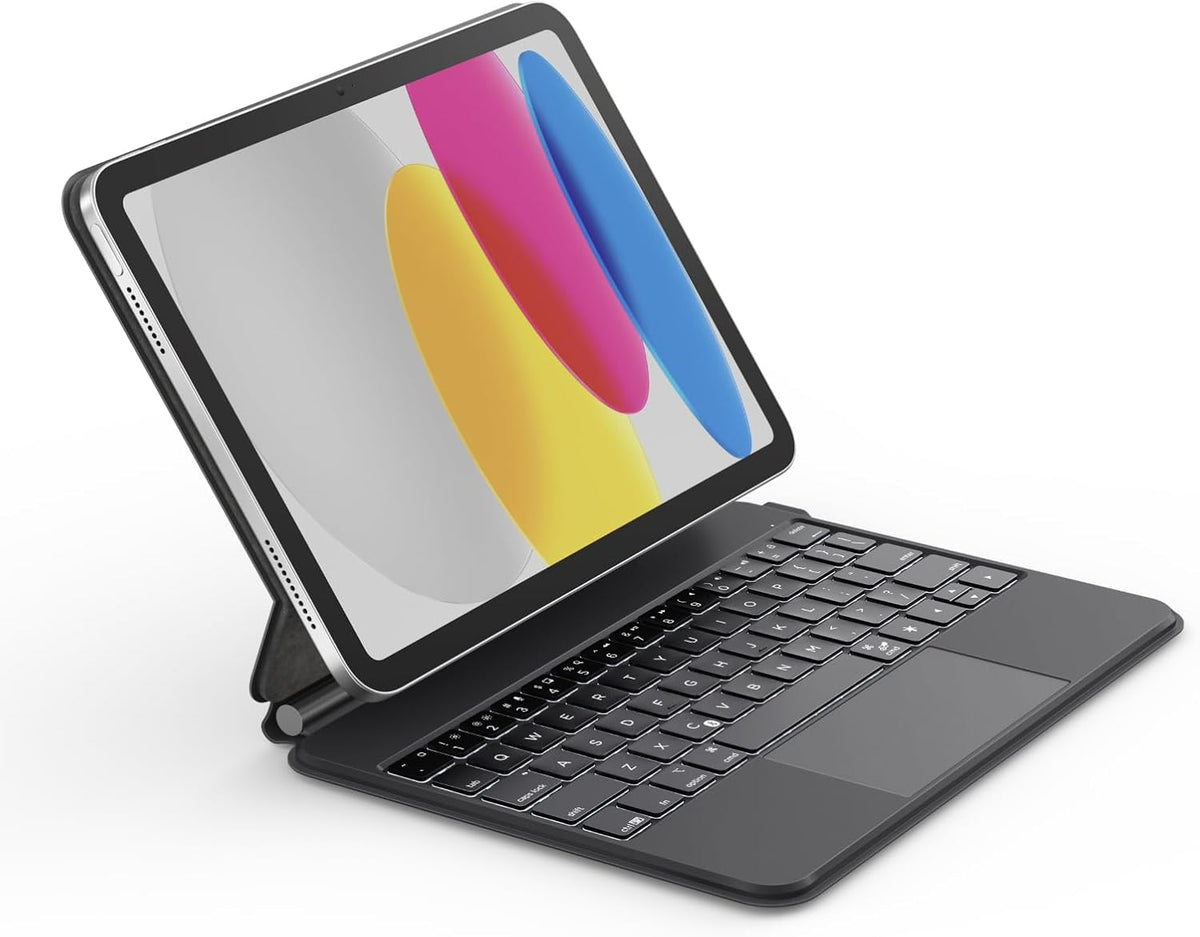 Belkin Pro Keyboard Case w/Magnetic Stand, Backlit Bluetooth Keyboard, Multi-Gesture Controls, Magnetic Apple Pencil Storage Compatibility, & Multimedia Keys for iPad 10th Generation 10.9" - Black