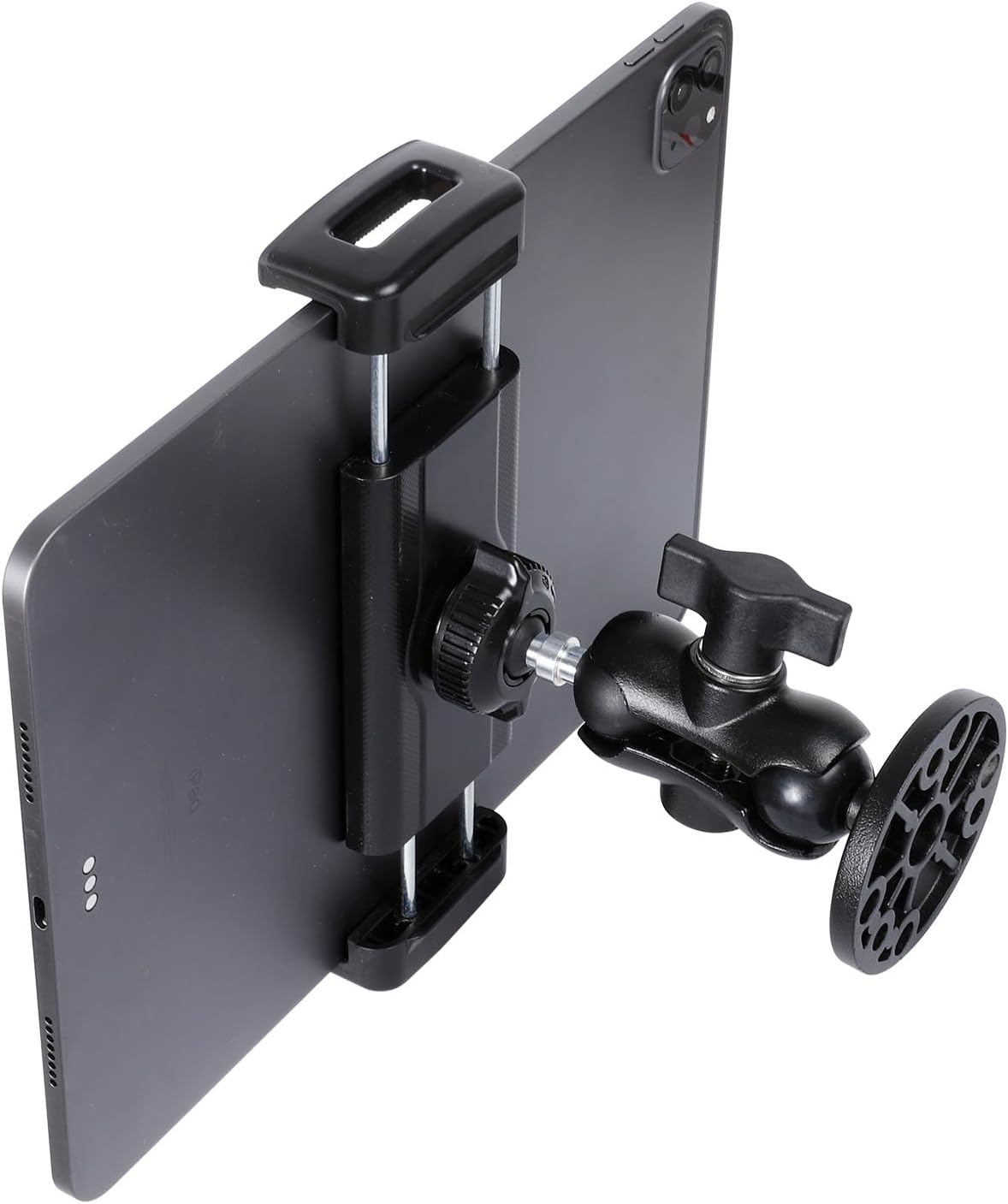 1" Ball Double Socket Arm with AMPS Hole Round Plate Base, Aluminum Alloy Arm&Drill Base, Compatible with RAM Mounts 1 Inch Ball Components, for Bike Car Motorcycle Phone Mount (3.15" Length)