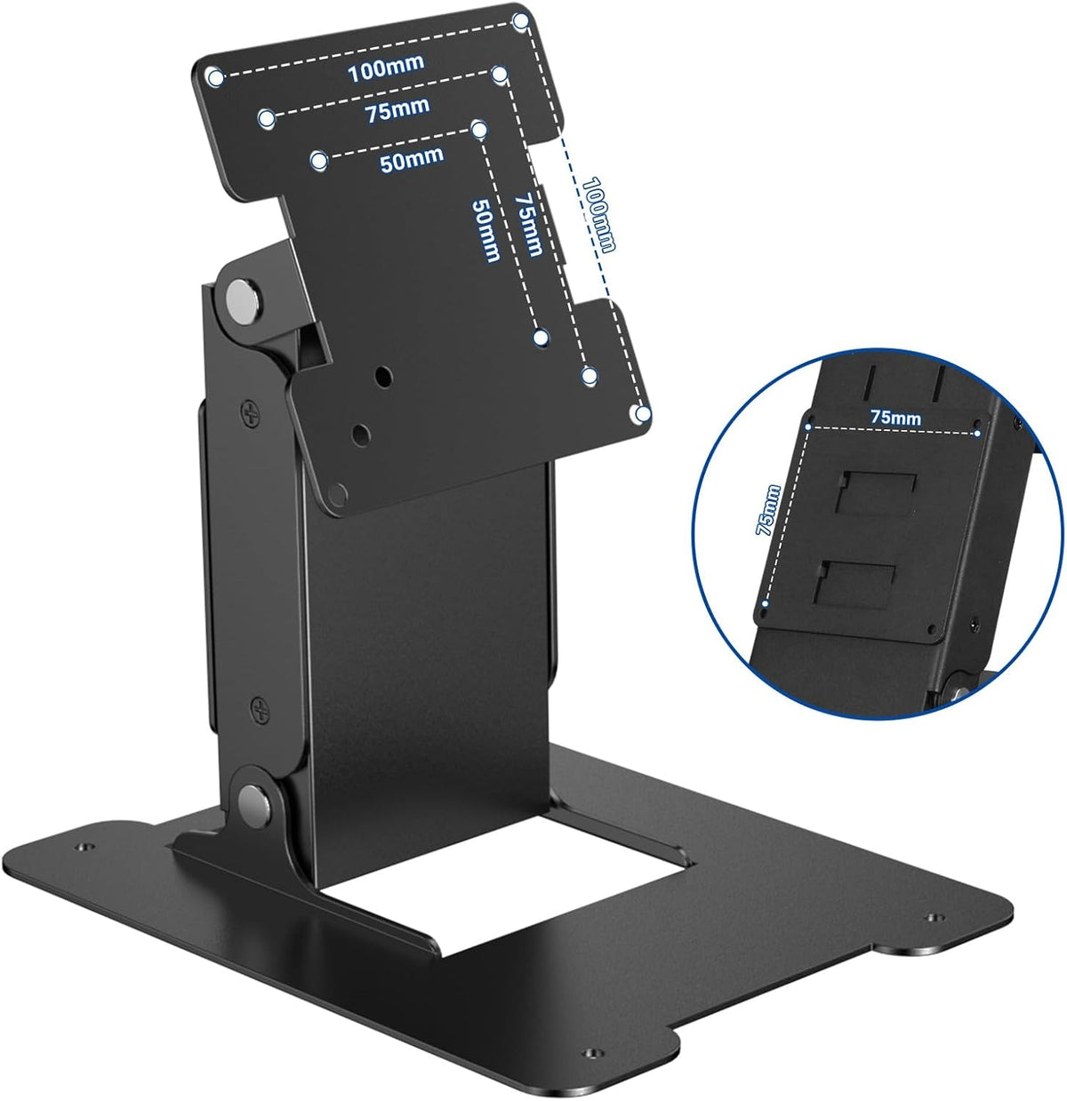 Touch LCD Monitor&All in One PC Stand All Metal Holder Sturdy with VESA Hole 75x75mm&100x100mm