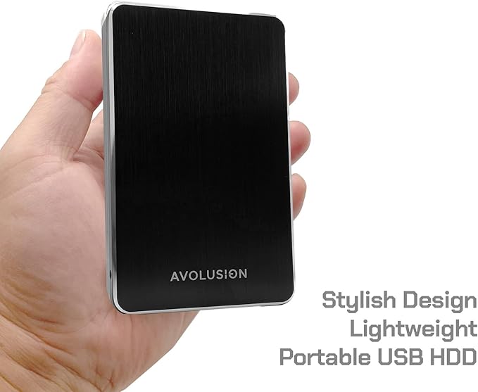 Avolusion M2 Series 1TB USB 3.0 Portable External Gaming Hard Drive (for PS4 / PS5 or Windows OS Laptop/PC) (Renewed)