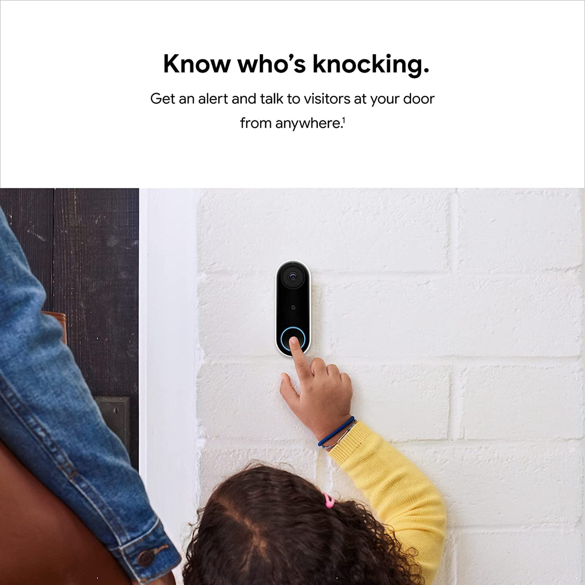 Google indoor Nest Video Doorbell Camera 720p Wired (Renewed)