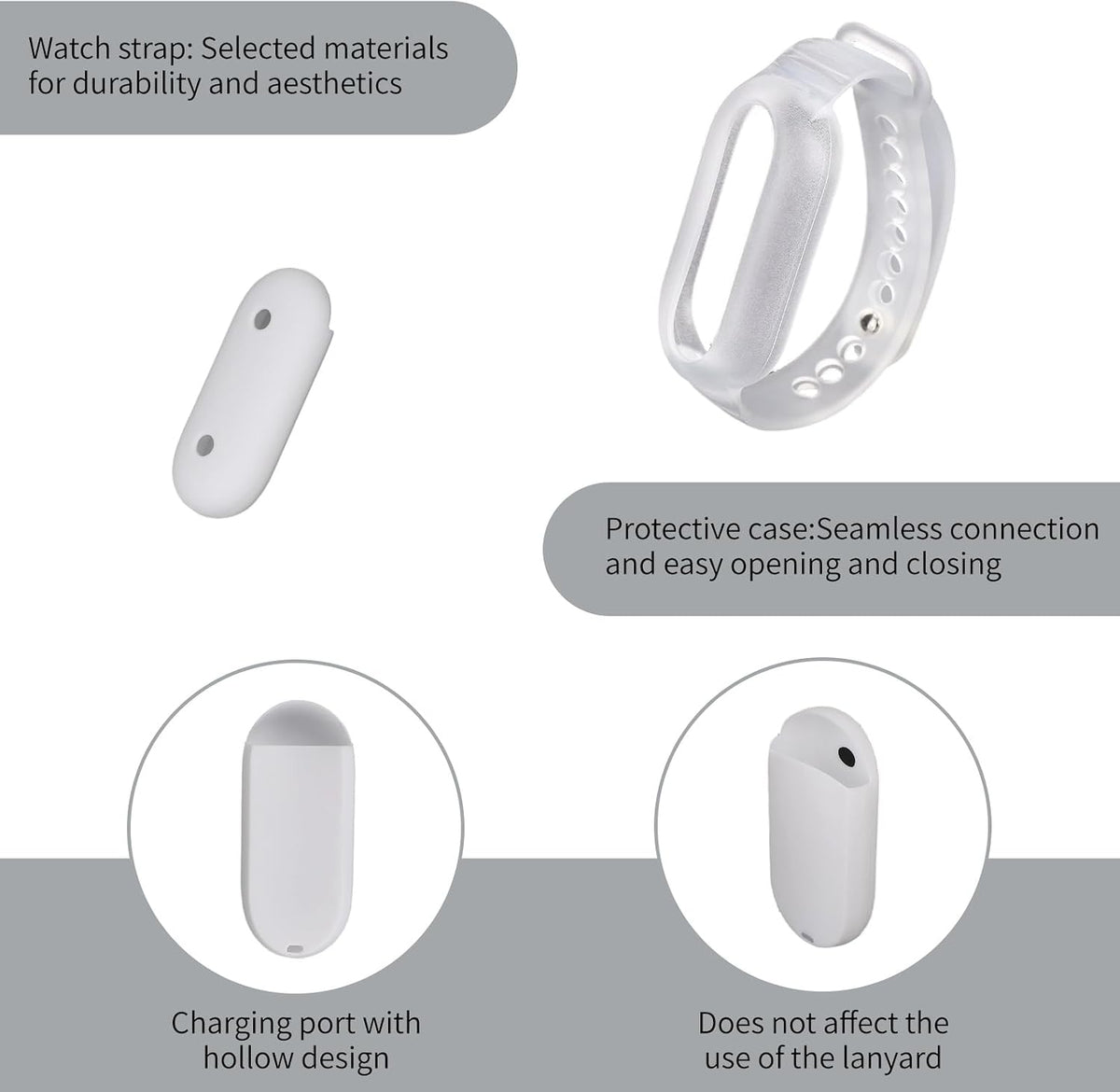 Fukaisu Wristband and Protective Case for NotePin, Adjustable TPU Wristband Durable Wearable Accessory Compatible