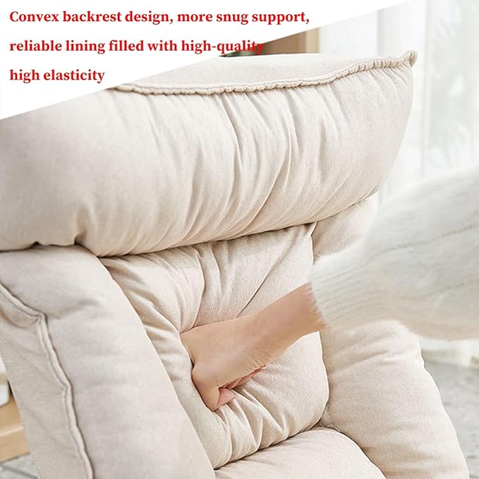 Floor Folding Chairs with Back Support and Headrest 5 Position Adjustable Backrest Comfy Armless Lounge Chair Gaming Chair Great for Reading Meditating Playing Game Adults(/Red)