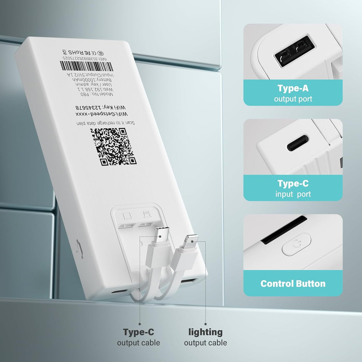 getspeed Devic,4G 10 101+ Countries Mobile Hotspot LTE Portable Hotspot Router WiFi for Travel,No Contract and SIM Card