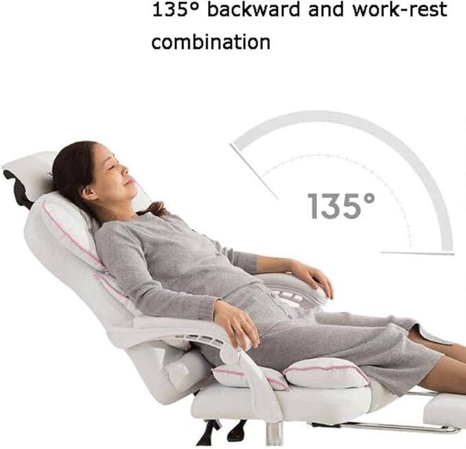 YYDS Chair Reclining Esports Chair Office Boss Chair Luxury Ergonomic Computer Gaming Chair Household Armchair with Footrest Ergonomically (Color : Black Size : Aluminum Alloy feet)