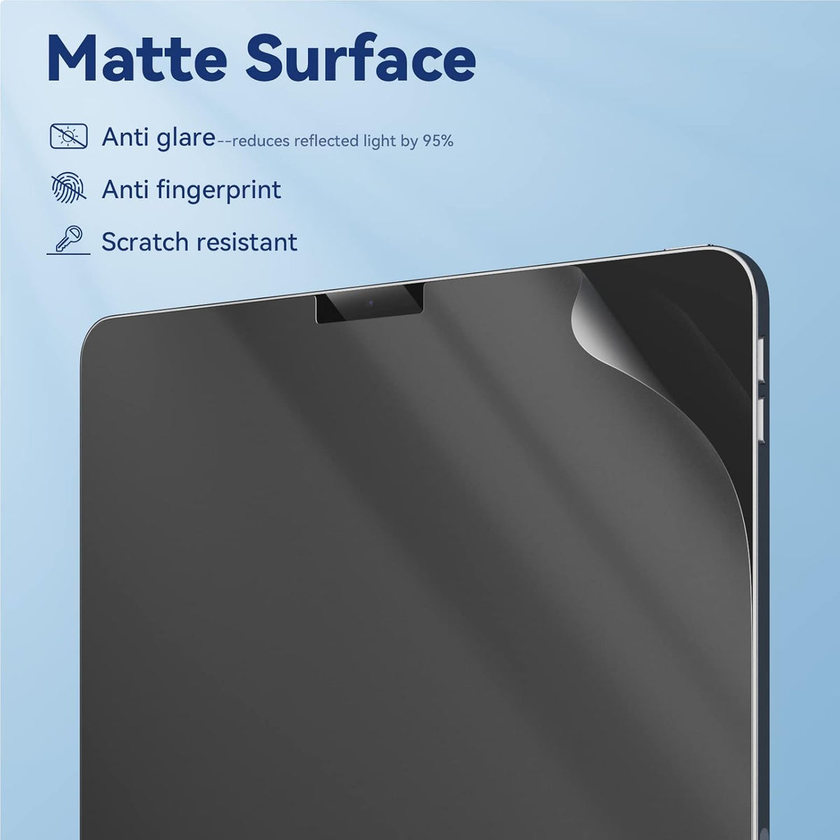 2pack Anti Blue Light Screen Protector Compatible with iPad Pro 12.9 Inch 2022/2021/2020/2018 (6th/5th/4th/3rd Generation), HD Clear Eye Protection Matte Anti Glare iPad 12.9 In Screen Film Cover