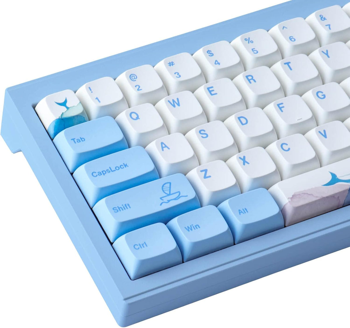 Hyekit 137 Set PBT Keycaps Keys Melody of The Sea Keycap Dye-Sublimation Cute Keycaps XDA Profile for Cherry Gateron MX