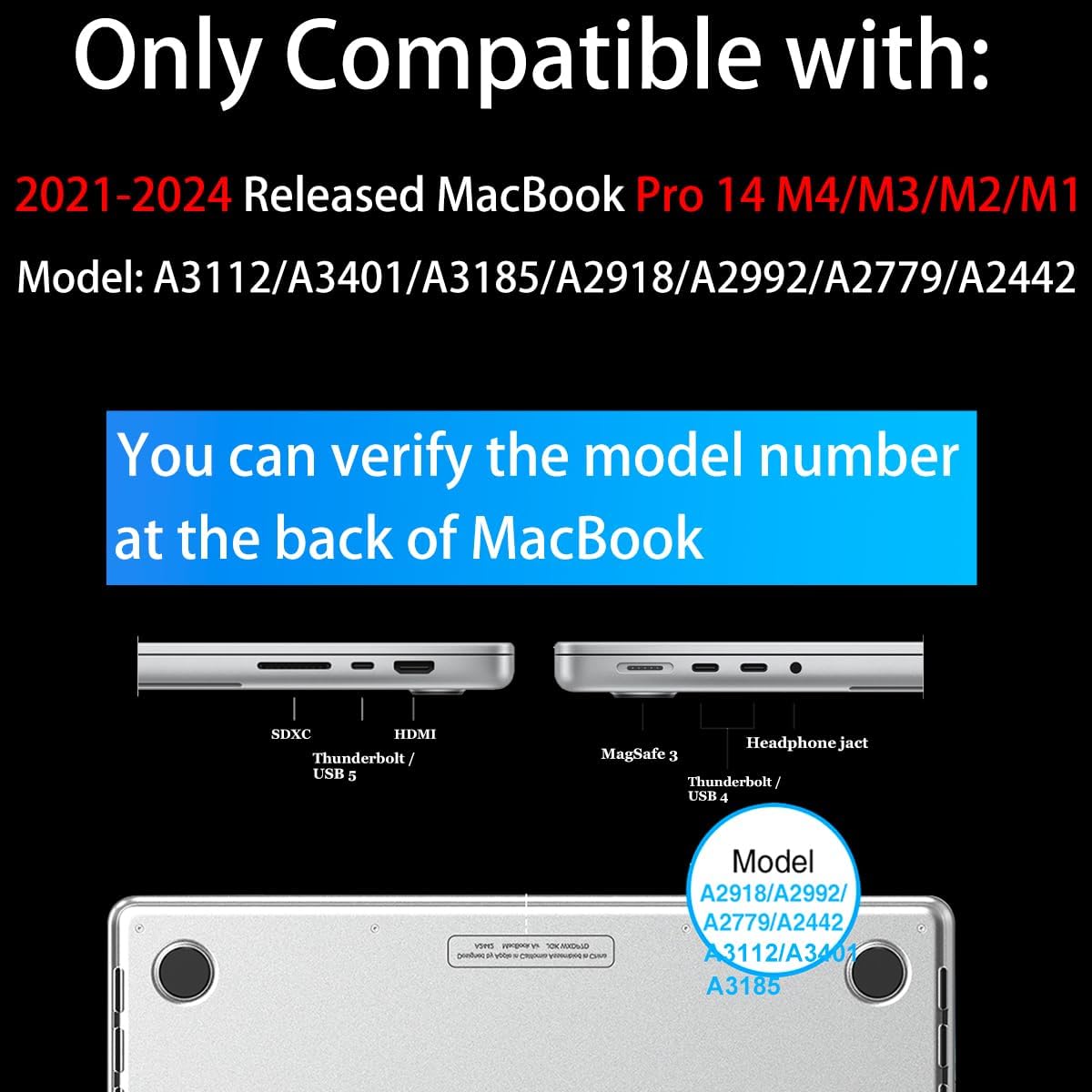 Teryeefi for MacBook Pro 14 inch Case M4 M3 M2 M1 Chip (2025 2024 2023 2021 Release) Model A3112 A3401 A3185 A2918 A2992 A2779 A2442, PC Hard Shell+Keyboard Cover Skin, Pretty Colorful Flower A004