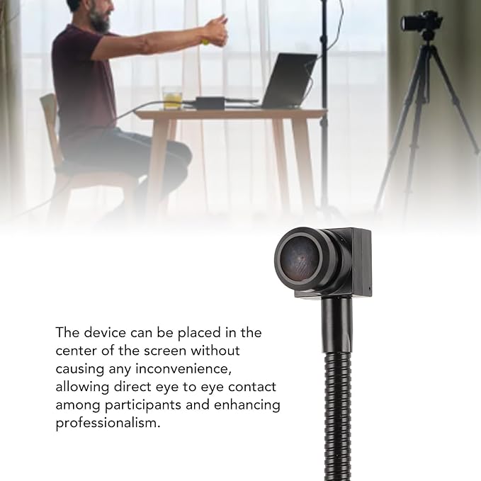 Yoidesu  5MP 1080p USB Webcam Plug and Play Middle Screen Cam Built in Microphone and Flexible Gooseneck Web Camera for Laptop Desktop Live Streaming Conferencing