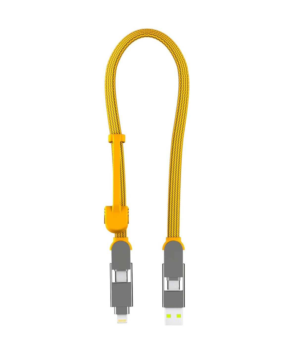 inCharge 30 cm 6-in-1 100W Rolling Square XL - USB-C Cable, Universal Smartphone Cable, Gift for Men, Universal Charger