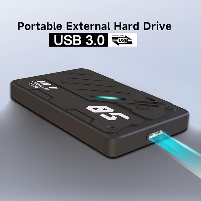 Ultra Slim Portable External Hard Drive USB 3.0 HDD Storage for PC Laptop Mac Xbox one PS4 PS5 (320GB)