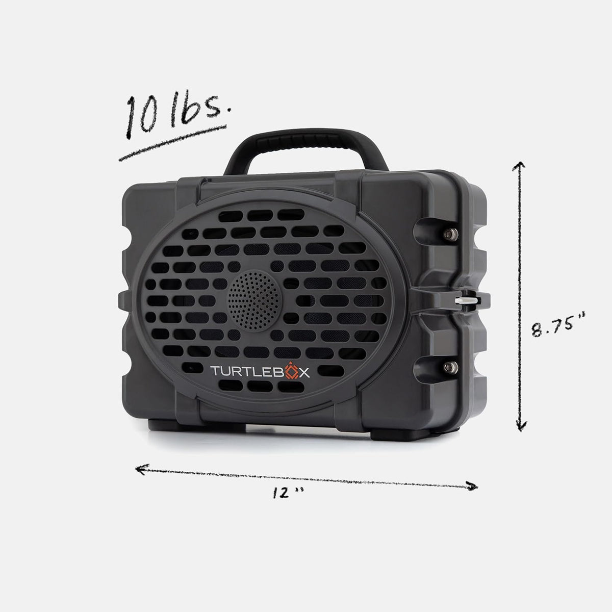 Turtlebox Original Gen 3: Portable Outdoor Bluetooth Speaker – Ultra-Loud (120dB), Waterproof (IP67), Rugged, Impact-Resistant, 3-Day Battery | Party Mode: Unlimited Pairing Stereo, Gray/Tan