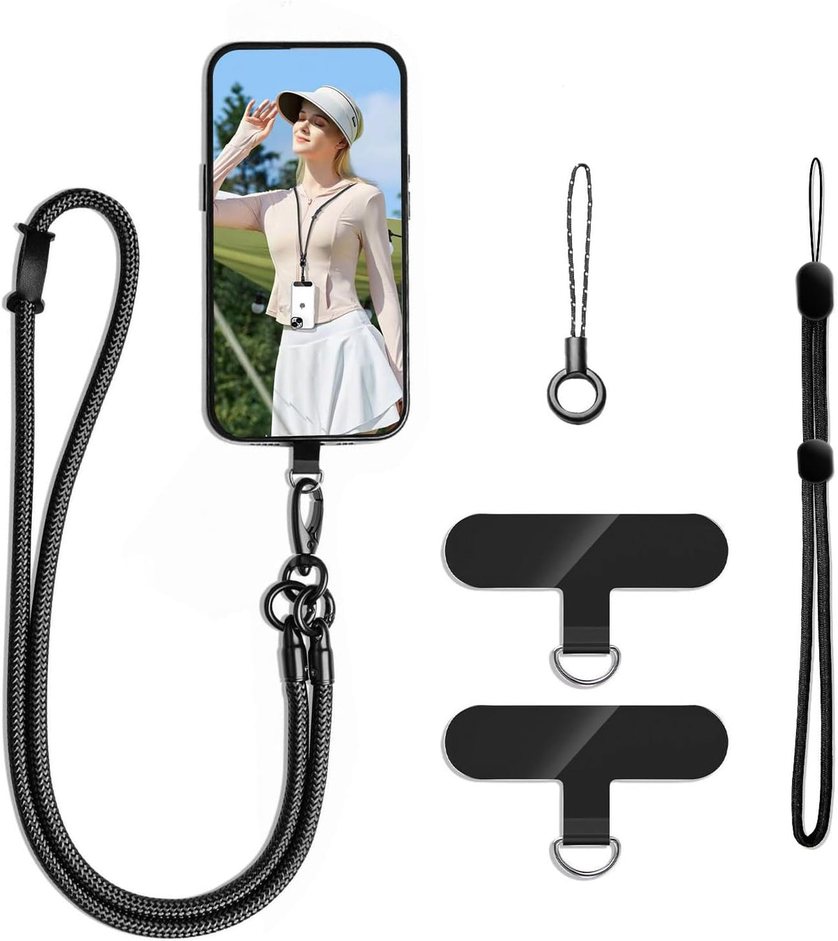 Cell Phone Lanyard Holder Anti Theft Crossbody Phone Wrist & Neck Strap, Compatible with Most iPhone tether Case
