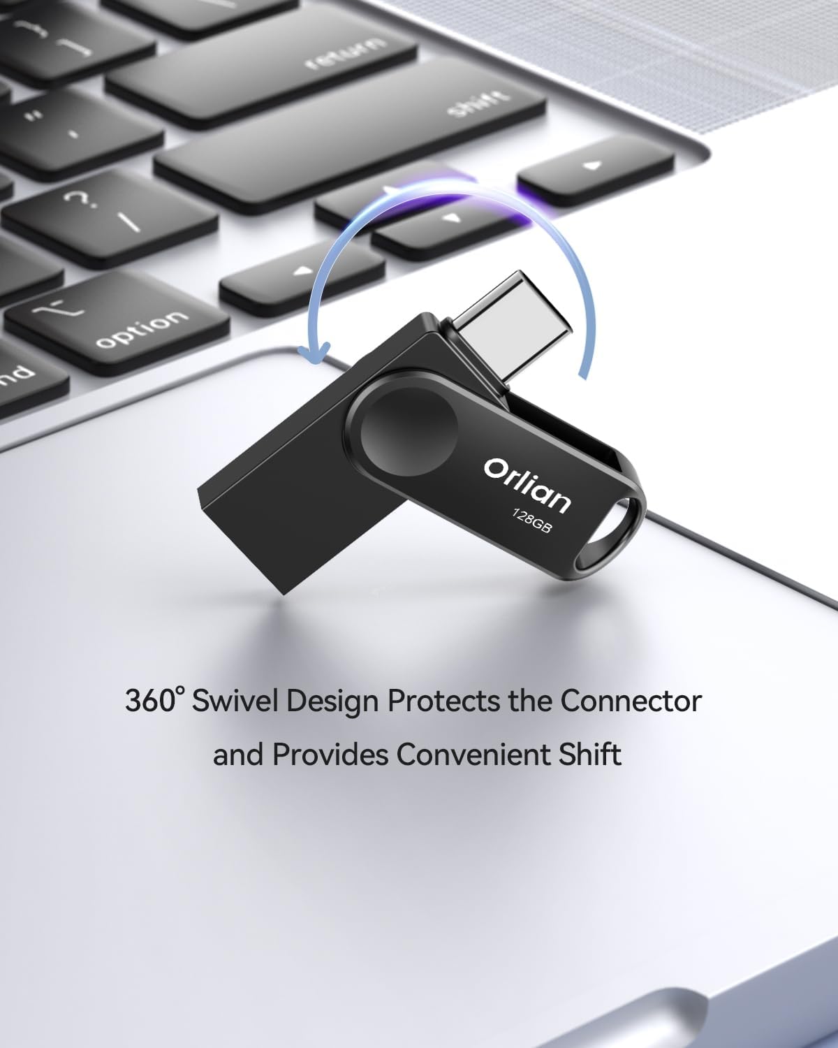 128GB 2-Pack USB C Flash Drive, Dual Drive USB 3.0 and Type C Thumb Drive Up to 110MB/s Read Metal Waterproof Portable for PC Laptop Tablet Android Smartphone iPhone 15 and More, Black