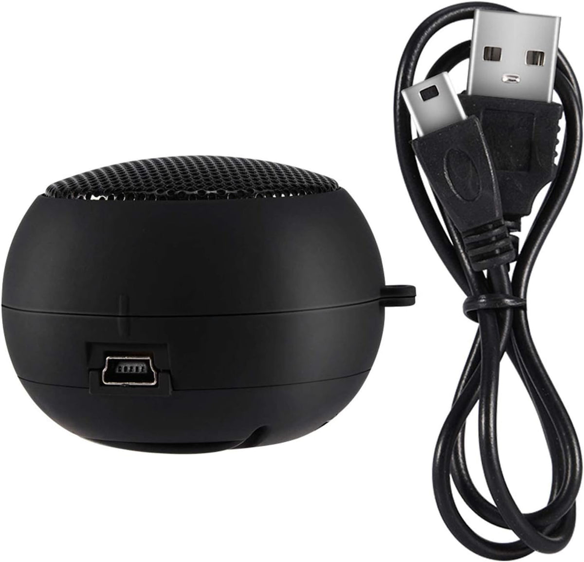 ciciglow 3.5mm MP3, MP4, MP5, 2.0 2.0 1.5in Travel Speaker, Mini Portable Audio Jack Speaker with USB Charging Cable