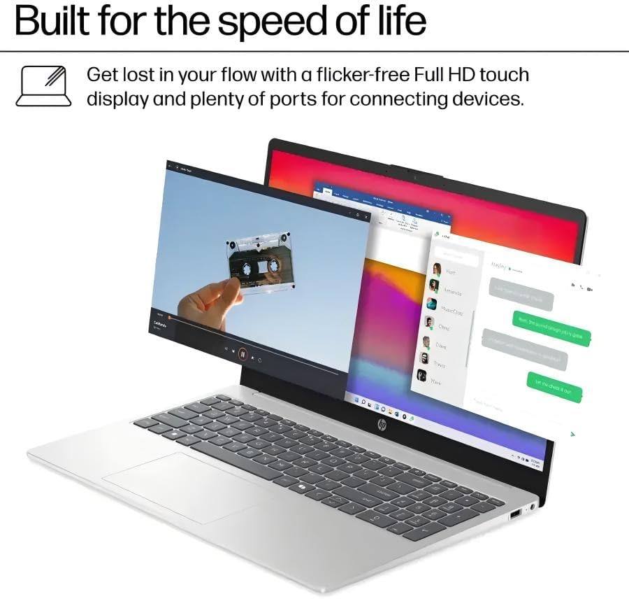 HP 15.6 Touchscreen Laptop Computer for Business, Intel 13th Gen i7-1355U(Up to 5.0 GHz), 15.6" FHD Touch Screen, 32 GB RAM, 2 TB SSD, Iris Xe GPU, Wi-Fi 6, HD Webcam, Windows 11 Pro, w/Accessories