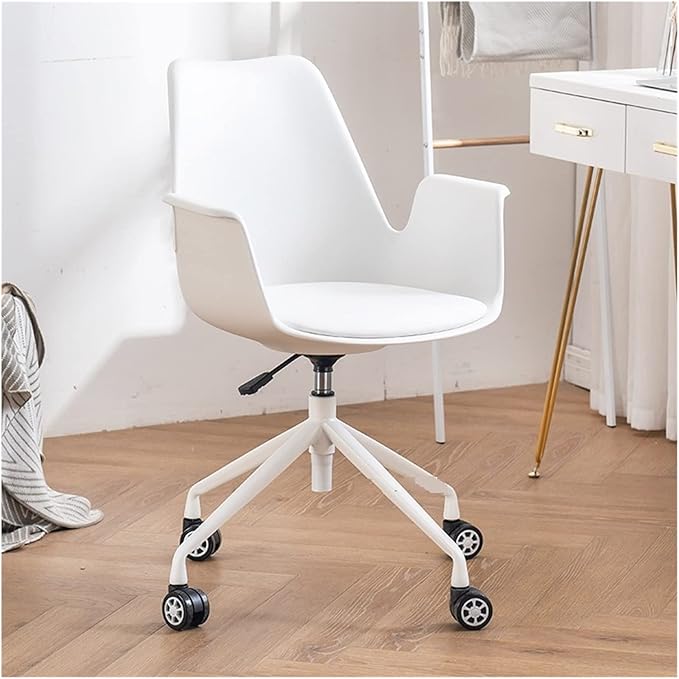Adjustable Office Computer Chair with Armrest Office Chair Computer Chair Swivel Lifting Household Bedroom Furniture Backrest Office Chairs(Five-Star Foot)