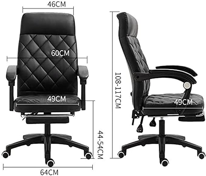 Office Recliner Office Chair Computer Table and Chair PU Leather Game Chair Lunch Break High Back Ergonomic Racing Chair Chair (Color:Pink)