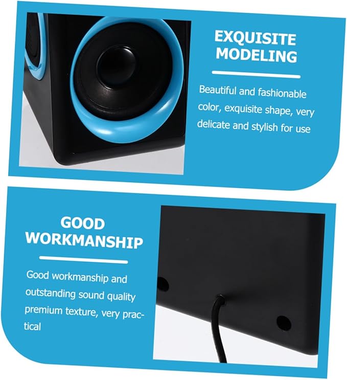 TEHAUX Mini Loudspeaker Box USB 2.0 Computer Speakers for Desktop Laptop Notebook Pc Compact Mini Speaker with Dc 5v Power Home Office Audio Accessories