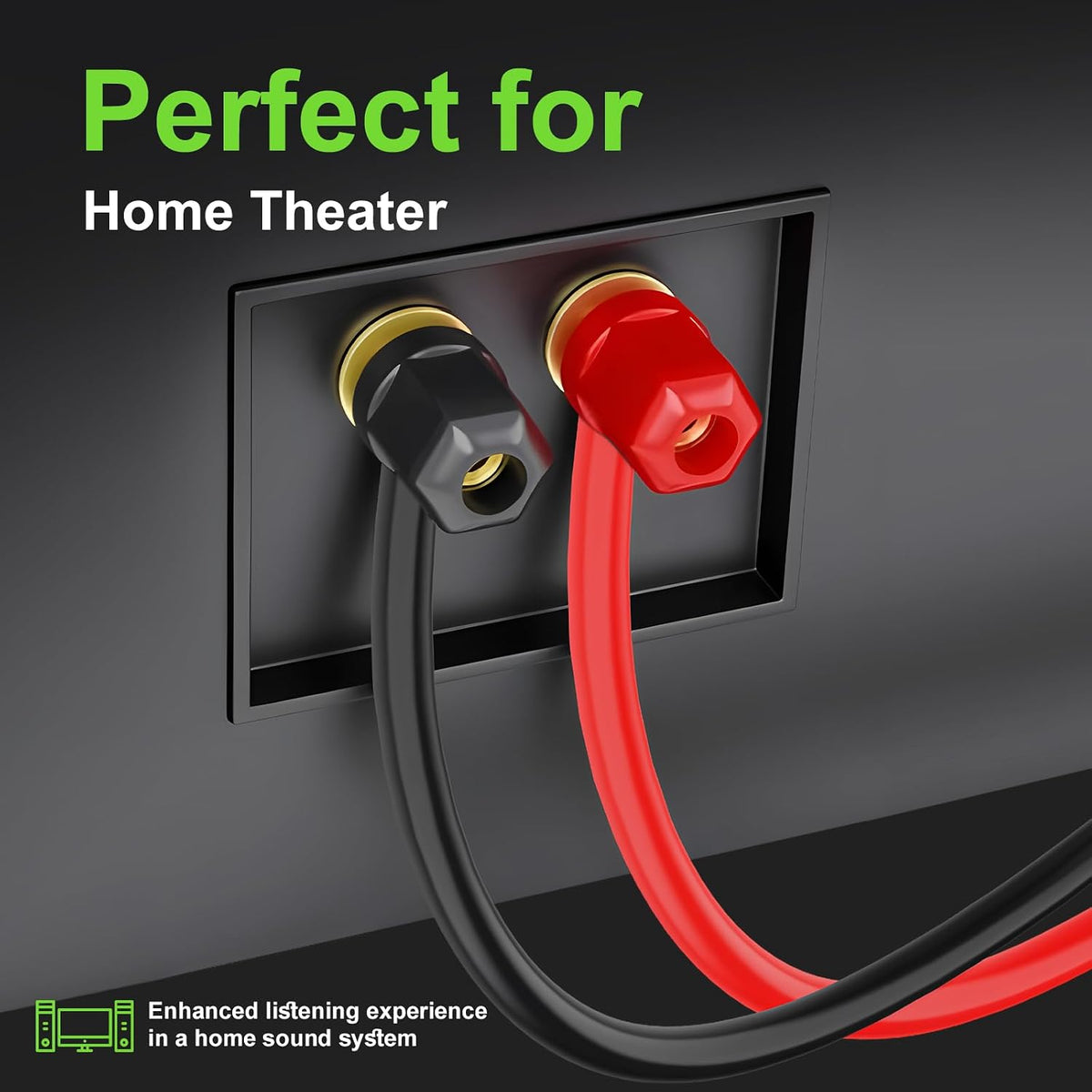 GOSDENG 12 100 12 Gauge Speaker Wire- ft Spec Soft Touch Audio Wire for Car Stereos, Home Theater, Surround Sound