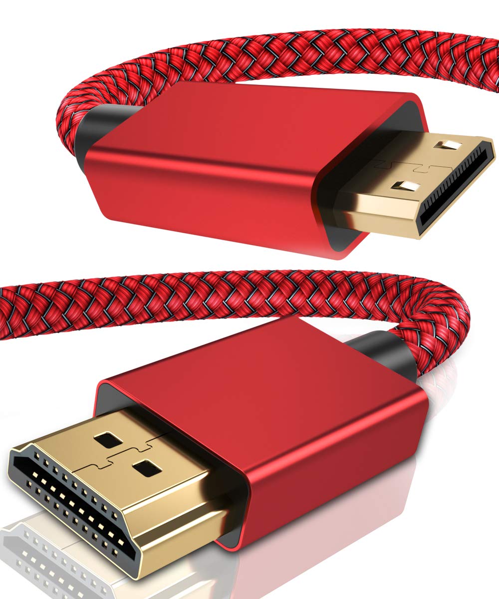 6.6 FT,4K 60Hz Elebase Mini HDMI to HDMI Cable Mini HDMI Cord Compatible for DSLR Camera,Camcorder,Graphics Video