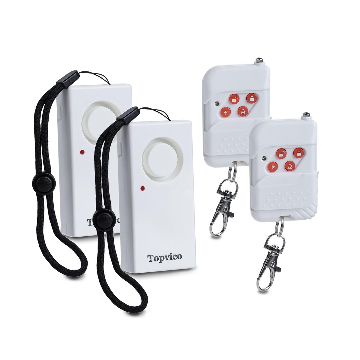 Topvico Door Handle Alarm Vibration Triggered, Hotel Travel Portable Door Alarm, 130dB Wireless Home Security for Kids, Elderly, Dementia, Remote