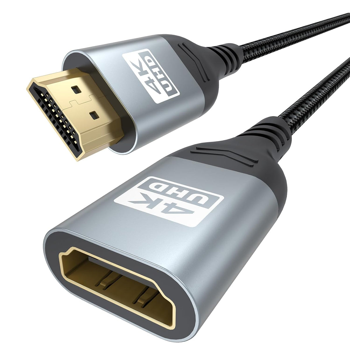 4K 10 4K@60Hz, 2K, 1080P, 3D PS5/PS4 HDMI Extension Cable FT HDMI Extender, HDMI Male to Female Adapter Cord ARC, HDR