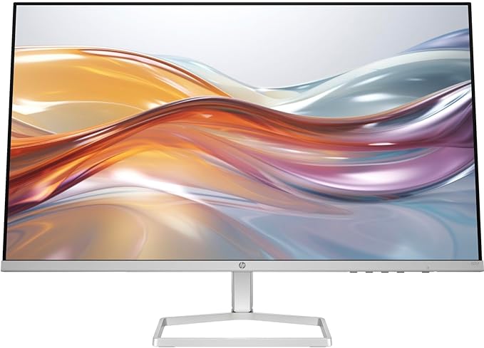 HP 27 inch 1080P Computer Monitor in Silver and Black 27 Full HD (1920 x 1080) 75Hz Anti-Glare IPS Display with AMD FreeSync 2 HDMI 1 VGA Highly Accurate Color (2026 Model) with Docztorm Dock