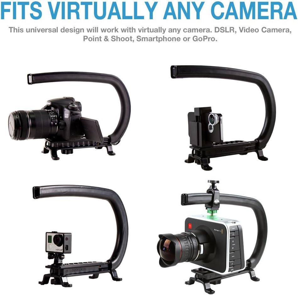 Original Cam Caddie Scorpion Video Camera Stabilizer Handle for Nikon, Canon, JVC, Toshiba, Sony, Olympus, Pentax, Apple iPhone, GoPro Hero 4, Hero 3+, Hero 3 and More - Black (0CC-0100-00)