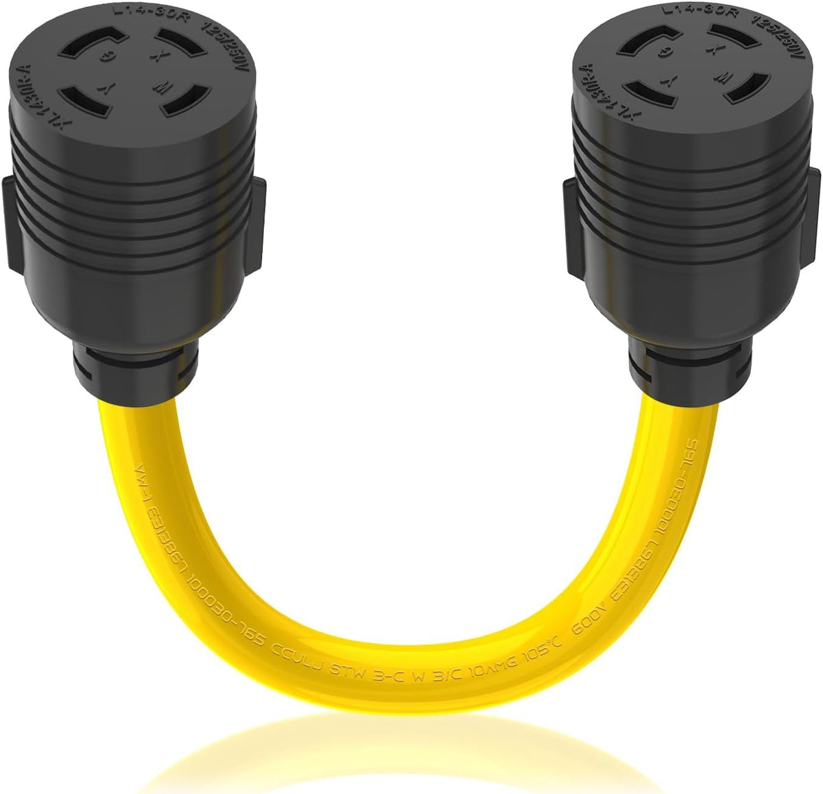 HUBRV L14-30R L14-30R 125V/250V 30 18 Inches 1.5 Power Bank Adapter NEMA to Twist Lock AMP Female to Female Cord