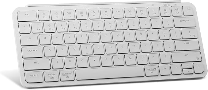 Keychron B1 Pro Ultra-Slim ZMK/Launcher Wireless Bluetooth 2.4 GHz/Wired Connection Keyboard for Mac Windows Linux - White
