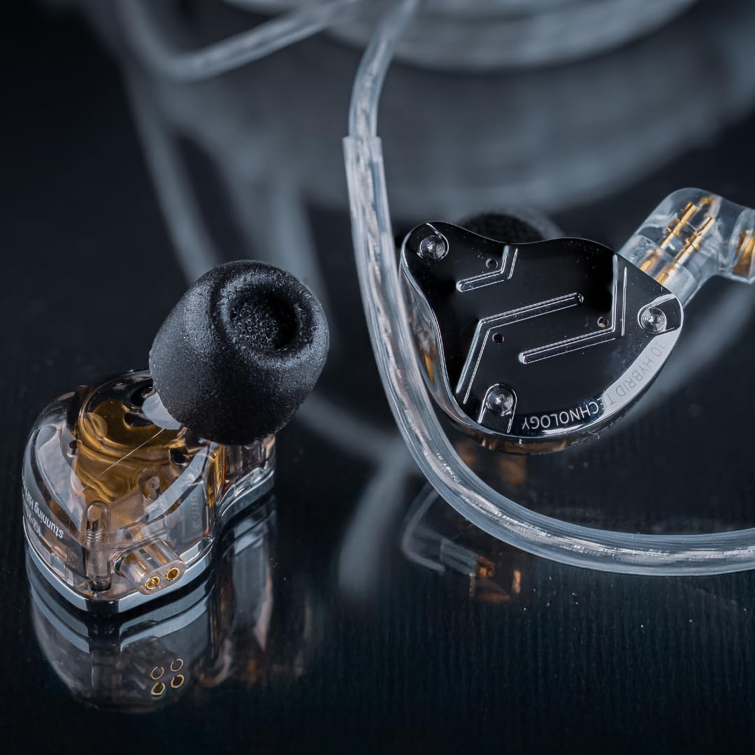 Comply 500 Core Series | Memory Foam Replacement IEM Ear Tips for KZ, Moondrop, FiiO Sennheiser & More | Superior Noise Isolation, Ultimate Comfort, Secure Fit | Black, Medium (3 Pairs)