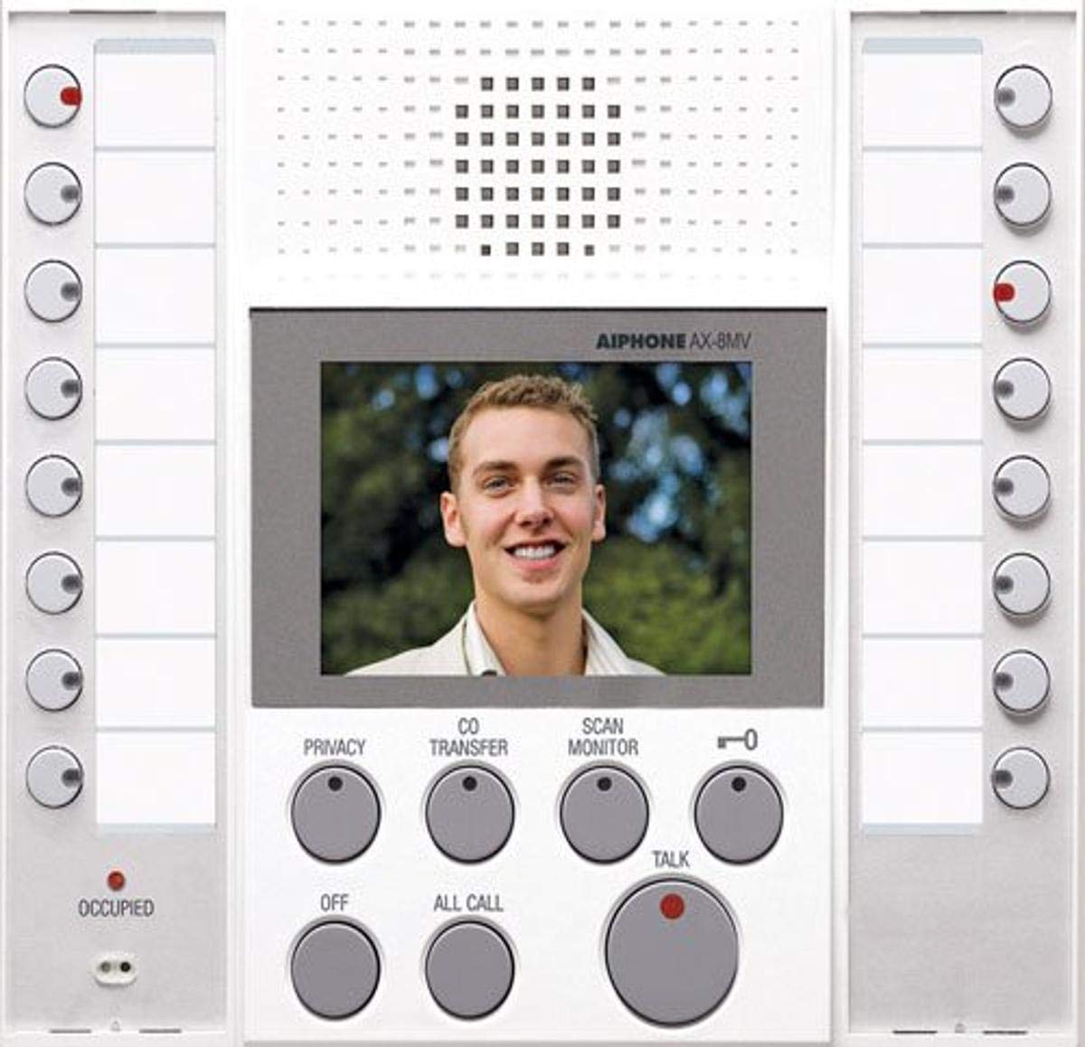Aiphone AX-8MV-W Audio/Video White Master Station for AX Series Integrated Audio & Video Security System