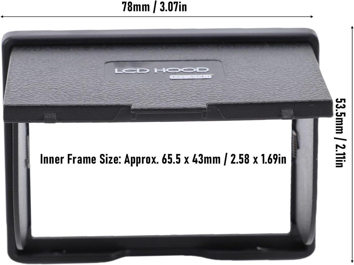 ASHATA 3.2in Camera Viewfinder Sunshade, Wide Screen Magnet Hood Viewfinder Professional Optical Sunshade Effectively
