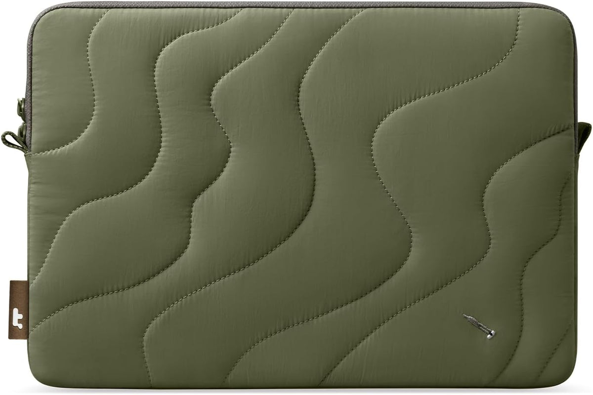 tomtoc 360 Protective Puffy Laptop Sleeve for 14-inch MacBook Pro M4/M3/M2/M1 Pro/Max A3112 A3401 A3185 A2992 A2918 A2779 2024, 13.5/13.8-inch Surface Laptop 7(Copilot+ PC)/6/5/4/3, Quilted Design