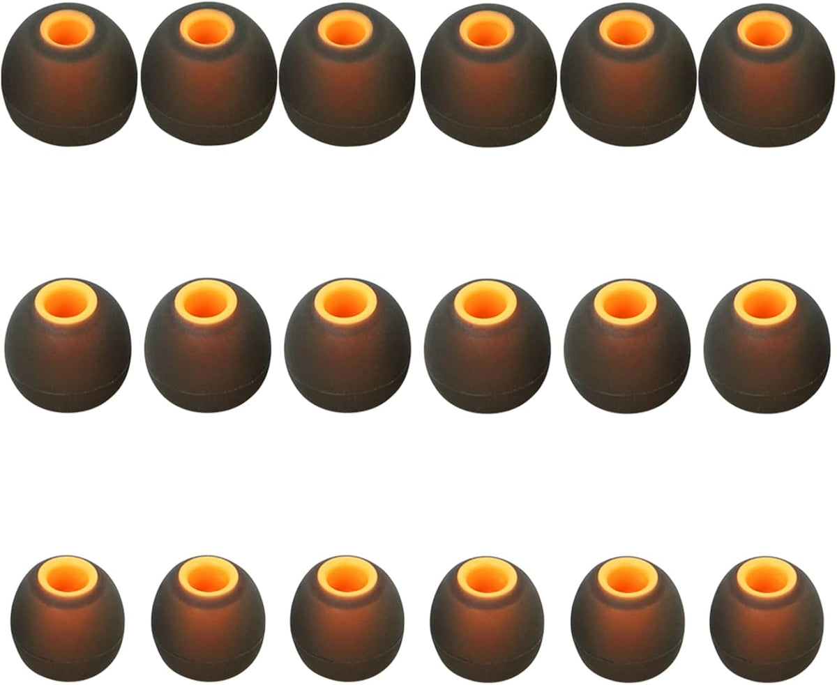 Earbud Replacement Tips Silicone Earbud Tips Earbud Covers Fit for in-Ear Headphones (Inner Hole 3.8mm -5.1mm) Earbud Rubber Tips Ear Tips,9 Pairs S/M/L