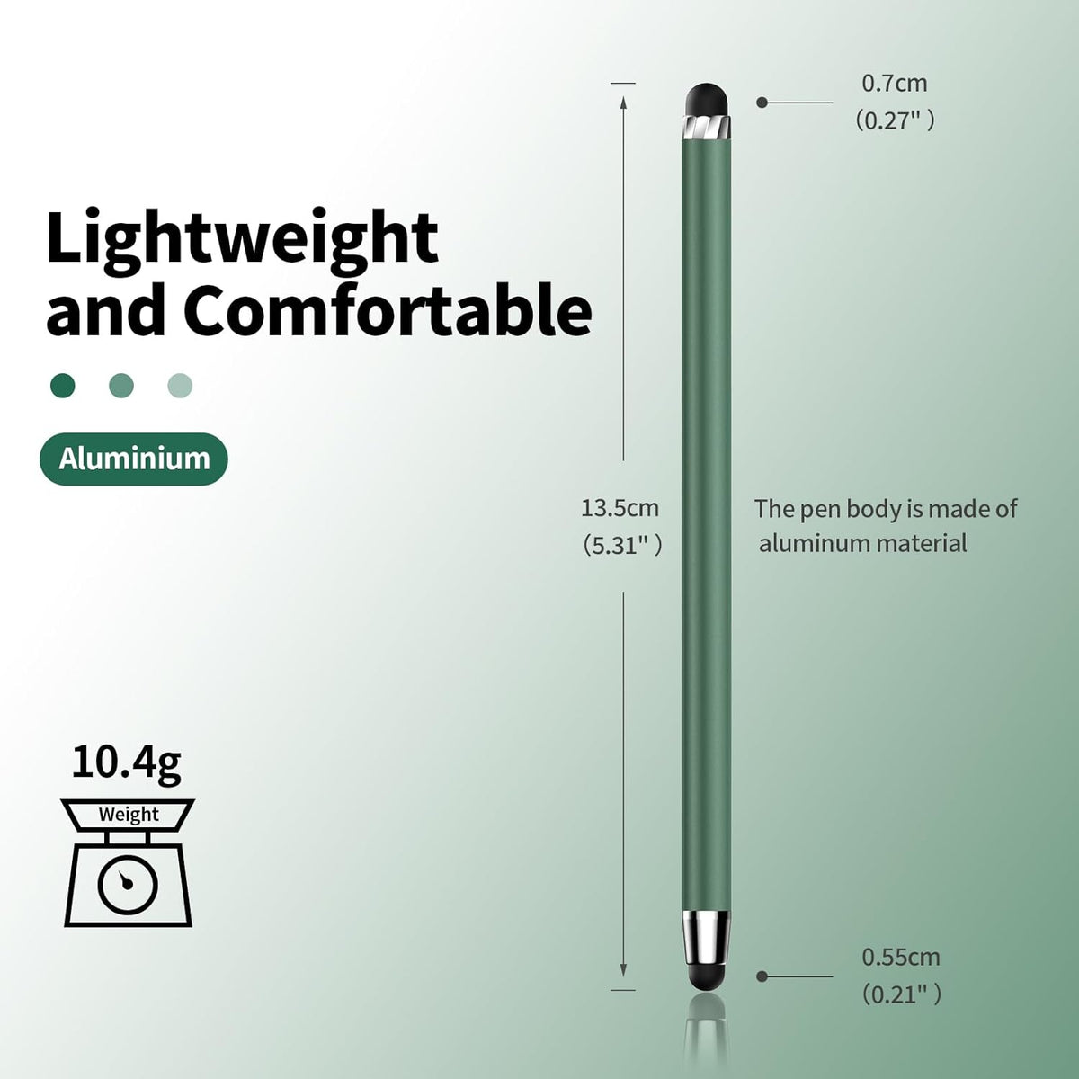 Stylus Pen for Touchscreen,5 PCS Stylus,2-in-1 Stylus Pen for iPad, High Sensitivity Precision Suitable for All Touch Screens of iPhone/ipad/Android Tablet(Black/White/Gray/Gold/Dark Green)
