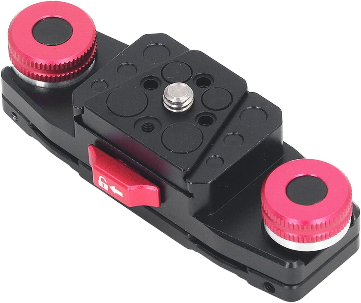 Acouto 1/4 Inch Quick Release Waist Belt Clip Mount with Anti Shake Design, V Plate for Mirrorless Camera Screw, Easy