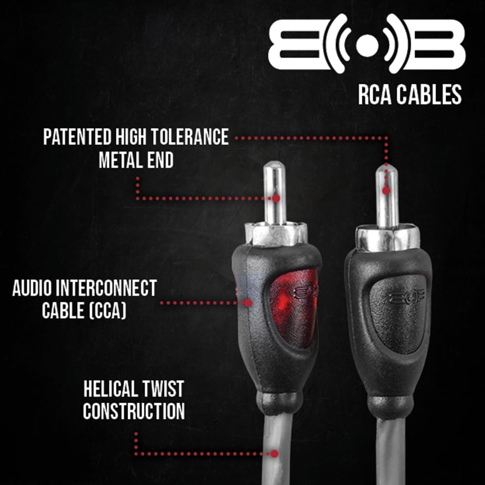 8 2-Channel BAK82 Belva True Gauge AWG Premium CCA Complete Amplifier Wiring Kit with OFC RCA Cable - RED