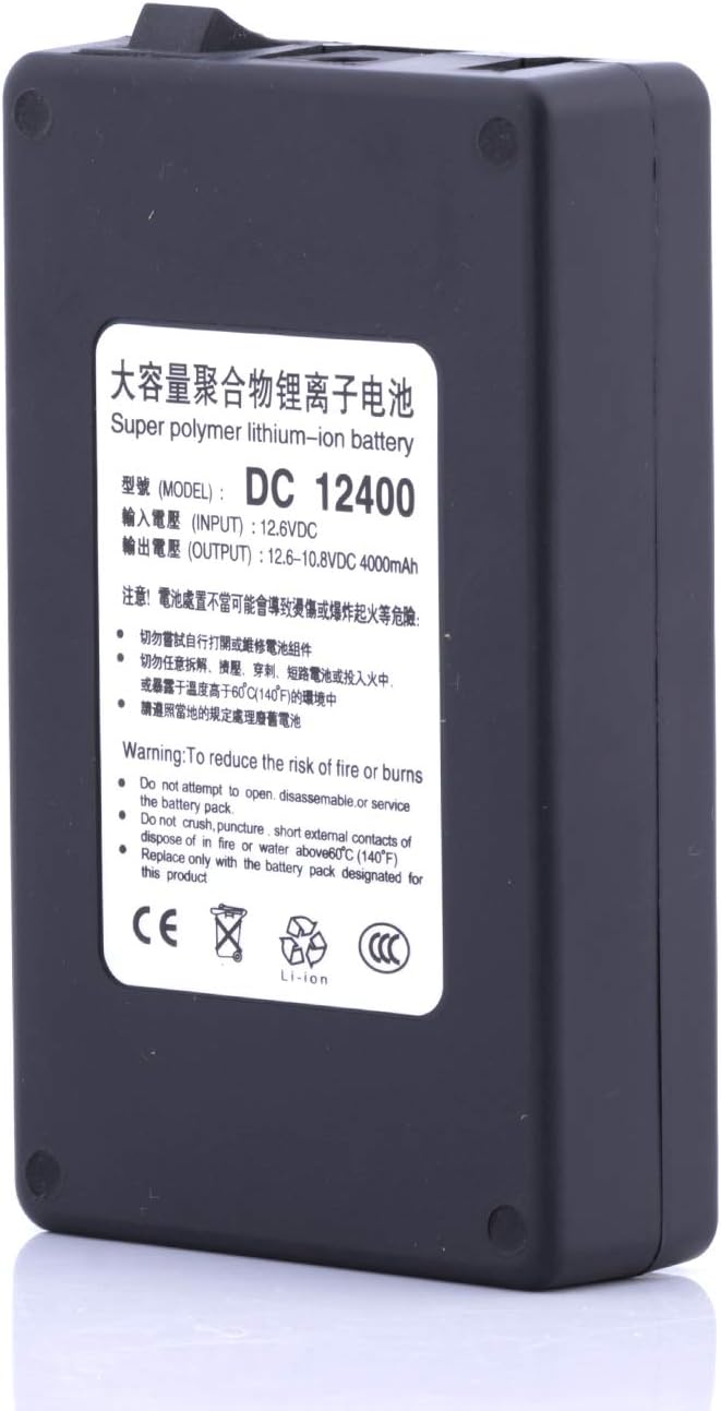 ABENIC 12V 2A (24W) 4000mAh Pack DC12400 DC Rechargeable Protable Lithium ion Battery for Telescope Breast Pump Signal