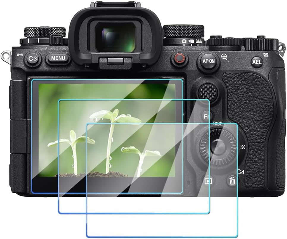ADQQUI A9III 9 9H (3 Pack) Tempered Glass Compatible for Sony Alpha III Mirrorless Camera, Anti-Scratch Hardness Screen