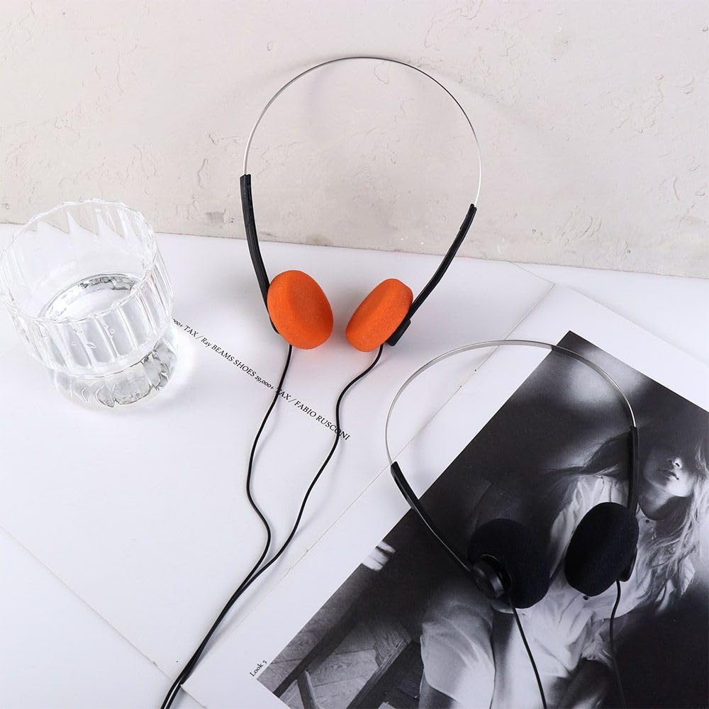generic Retro On-Ear Headphones,Wired Stereo Headphones,Headphone,Lightweight Portable Headphone with Adjustable