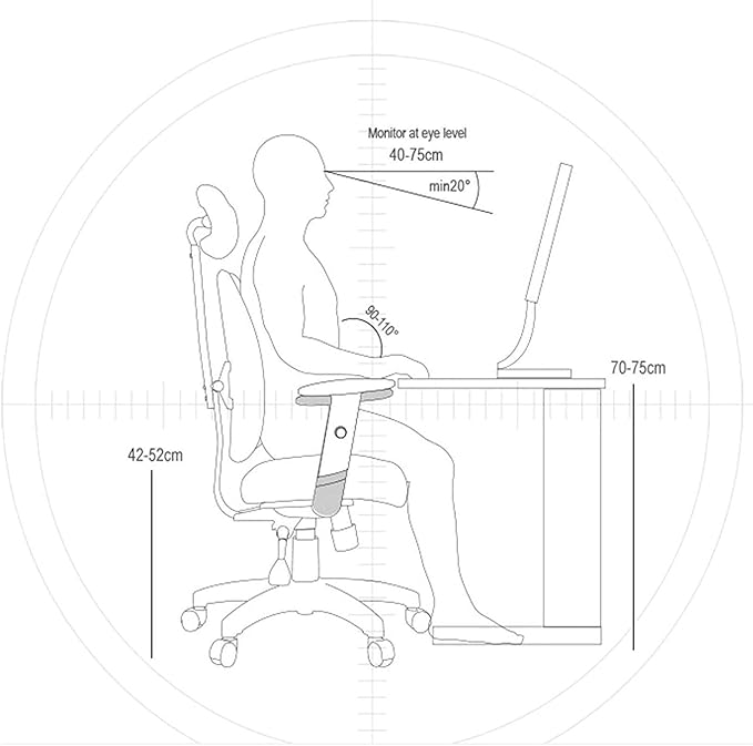 Gaming Chair for Home Ergonomic Chair Gaming Seat Game Swivel Chair Home Comfortable (Color:White)