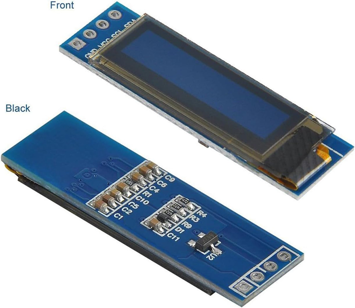 hiBCTR 0.91" i2c ssd1306 128x32 esp32, stm32 iic Serial OLED LCD Display for arduino, avr, pic, and with Switch