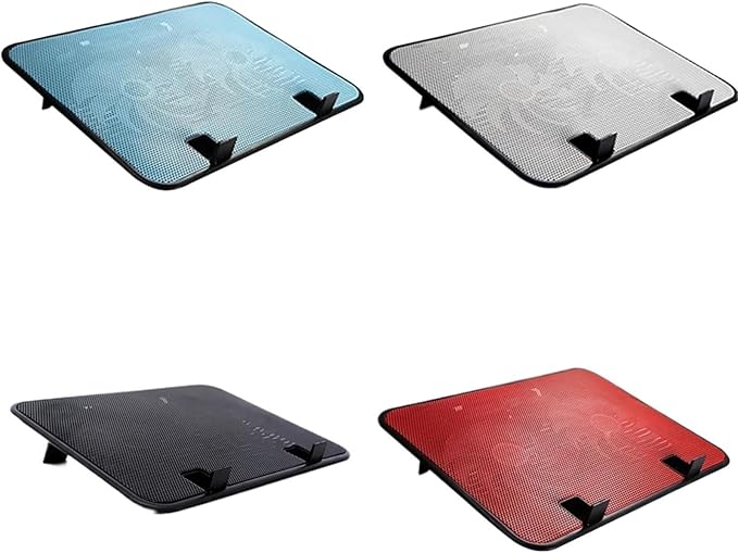 Compatible for 14 Notebook Cooling Pad 5V Dual Fan USB External Slim Stand Silent Metal Panel High Speed(Pink)