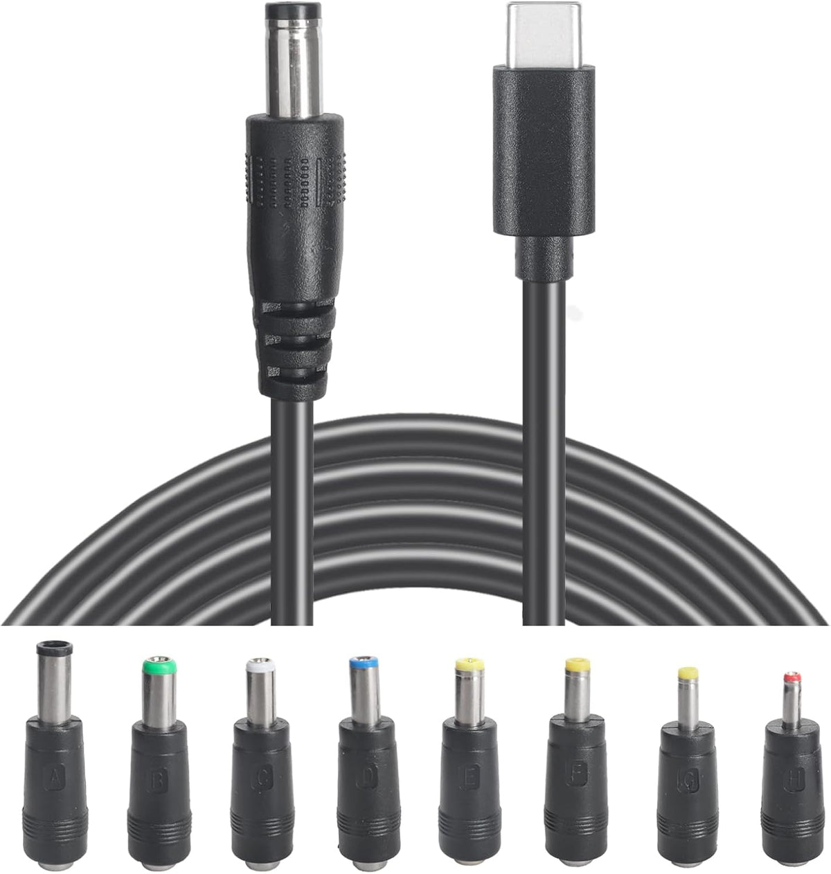 HSZJsto 5.5mm 2.1mm 12V 12V 3A 36W USB C to DC x Power Cable Cord, USB C Input to DC Out Charging Cable, Work with PD