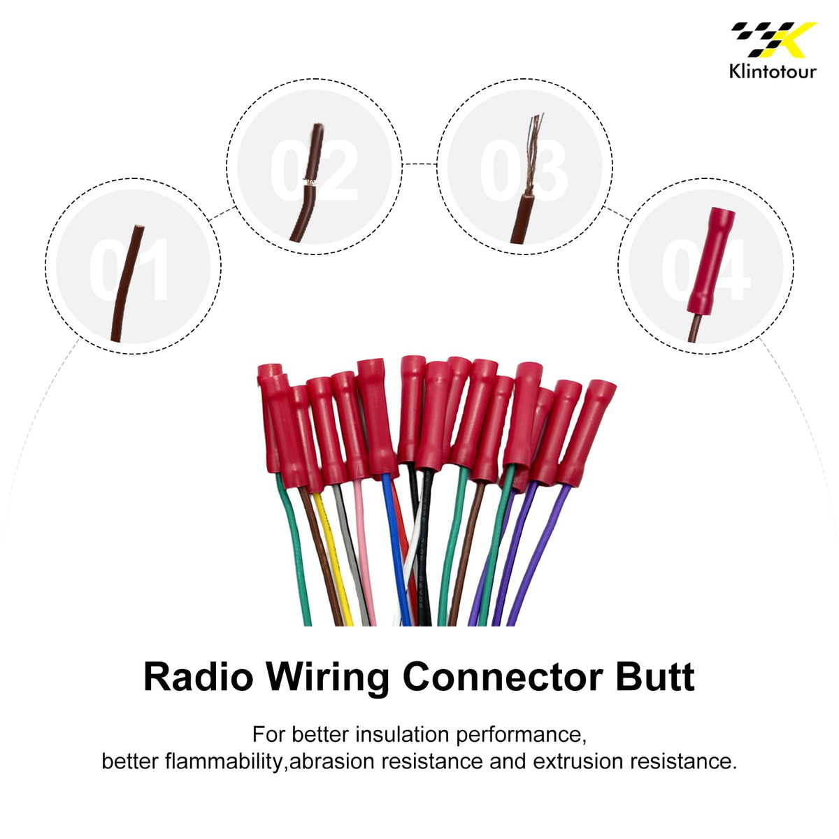 8Pin 2004-2018/Hyundai 2006-2008/Lincoln 2007-2014/Mercury 2006-2011, Radio Wiring Harness with Antenna Adapter and RCA