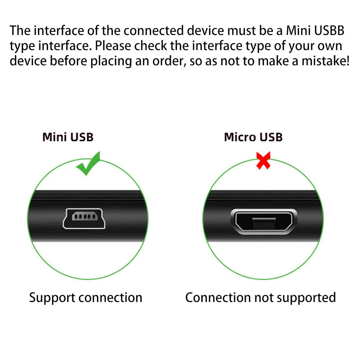 GMBYLBY 2.0 MP3 USB Cable A-Male to Mini-B Cord USB Charger Cable for Digital Camera Player Receiver USB to USB Cable